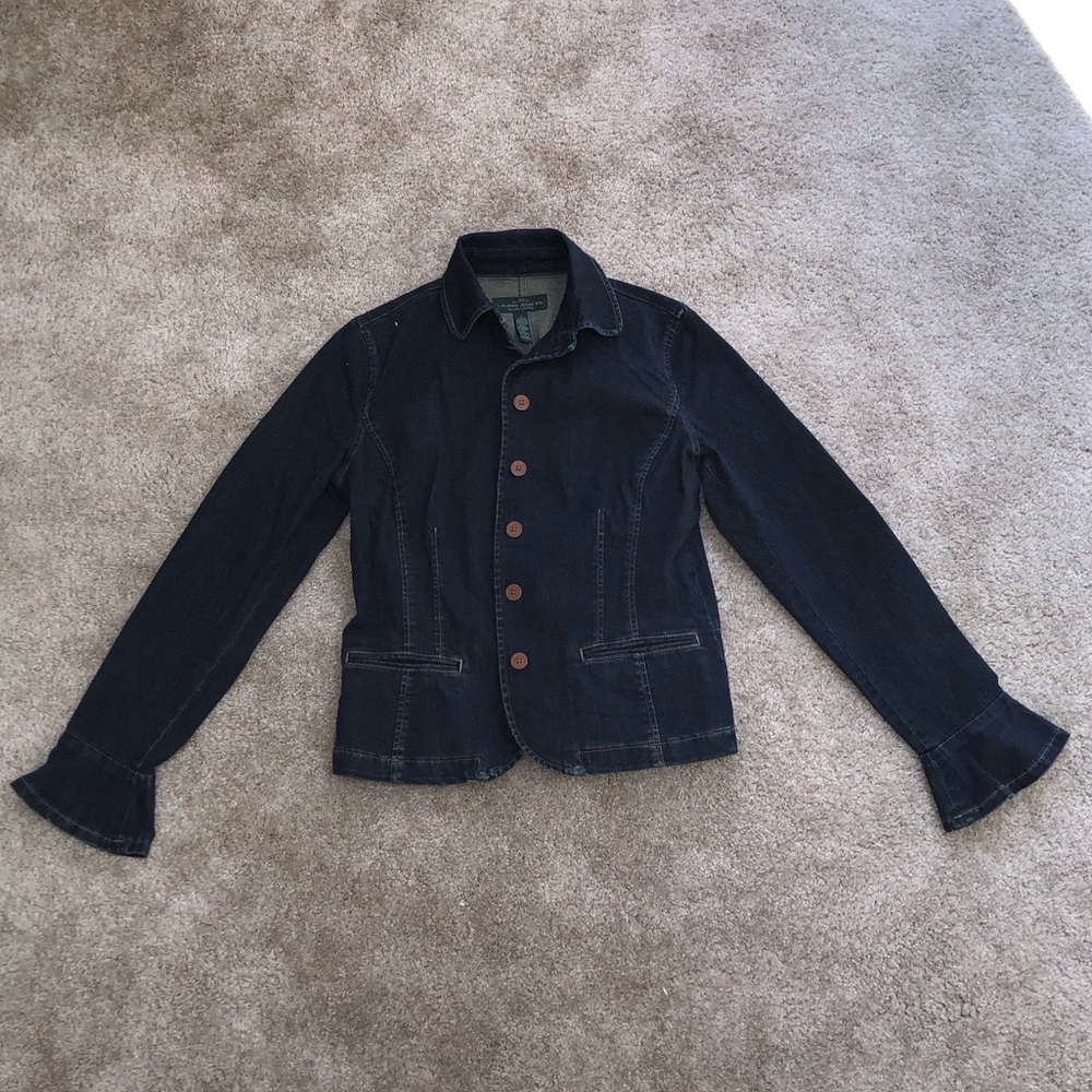 Lauren Ralph Lauren button up denim jacket size 6